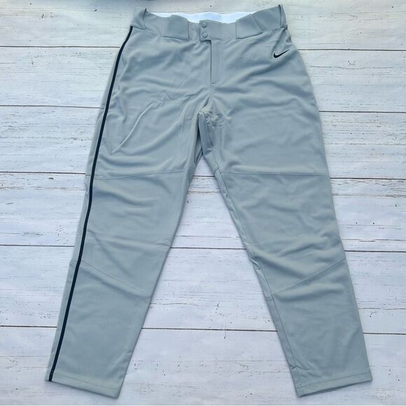 Nike Vapor Select Baseball Pants Gray Dark Blue Mens Size Large BQ5489-056 - Picture 1 of 5